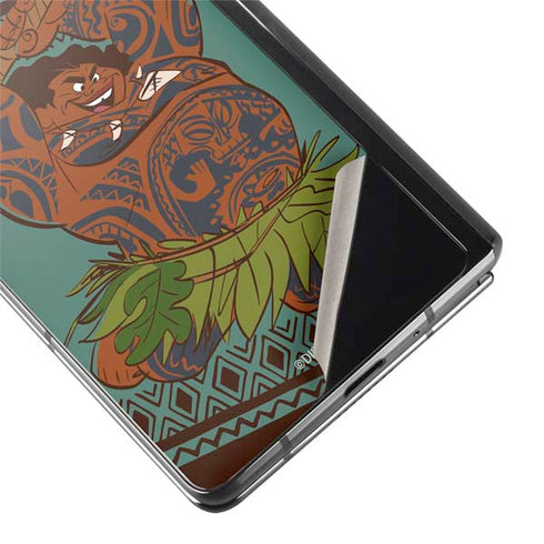 Disney Moana Maui Ready To Fight Galaxy Z Fold2 5G Skin
