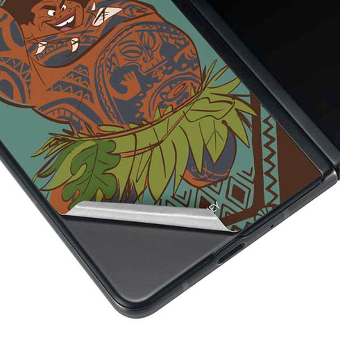 Disney Moana Maui Ready To Fight Galaxy Z Fold4 5G Skin