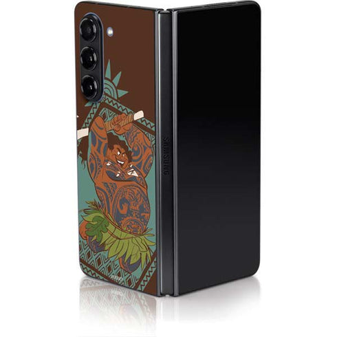 Disney Moana Maui Ready To Fight Galaxy Z Fold5 5G Skin