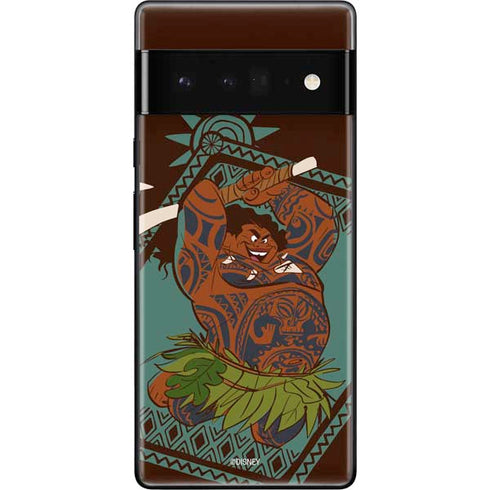Disney Moana Maui Ready To Fight Google Pixel 6 Pro Skin