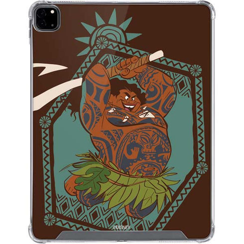 Disney Moana Maui Ready To Fight iPad Pro 12.9in (2020) Clear Case