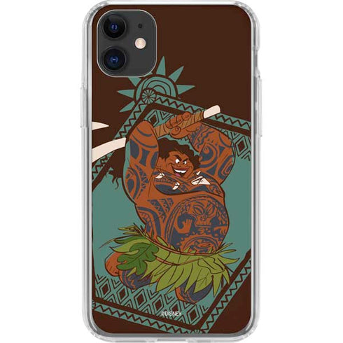 Disney Moana Maui Ready To Fight iPhone 11 Clear Case