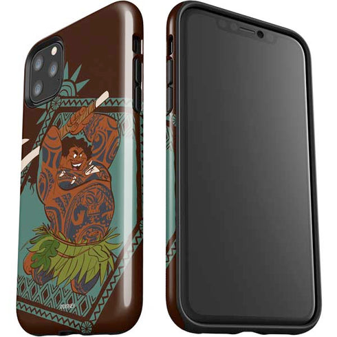 Disney Moana Maui Ready To Fight iPhone 11 Pro Max Impact Case