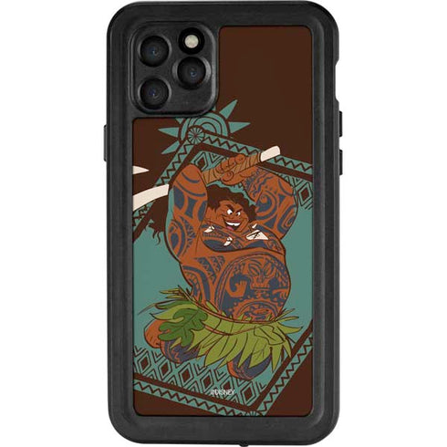 Disney Moana Maui Ready To Fight iPhone 11 Pro Waterproof Case