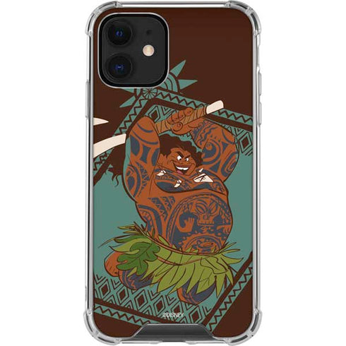 Disney Moana Maui Ready To Fight iPhone 12 Clear Case