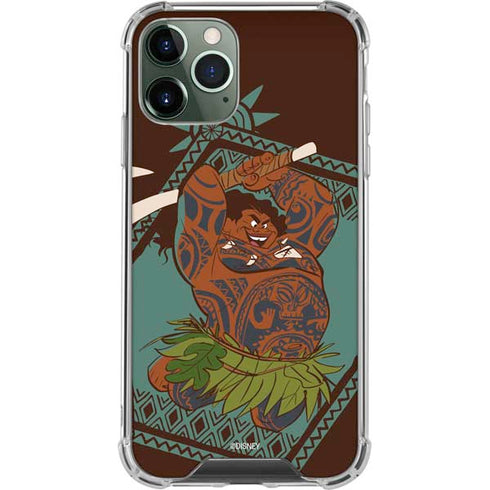 Disney Moana Maui Ready To Fight iPhone 12 Pro Clear Case