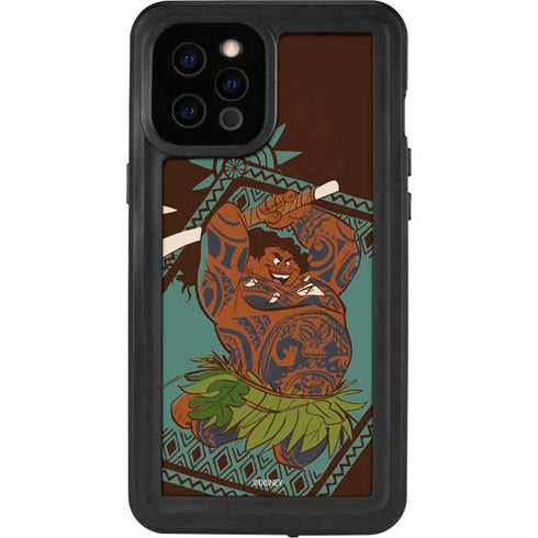 Disney Moana Maui Ready To Fight iPhone 12 Pro Max Waterproof Case