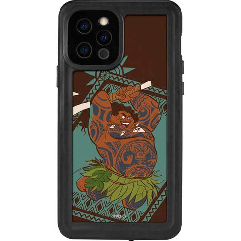 Disney Moana Maui Ready To Fight iPhone 12 Pro Waterproof Case