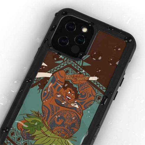 Disney Moana Maui Ready To Fight iPhone 12 Pro Waterproof Case