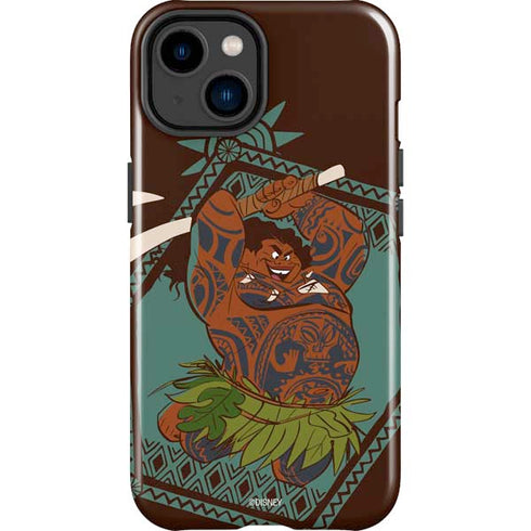 Disney Moana Maui Ready To Fight iPhone 15 Plus Impact Case