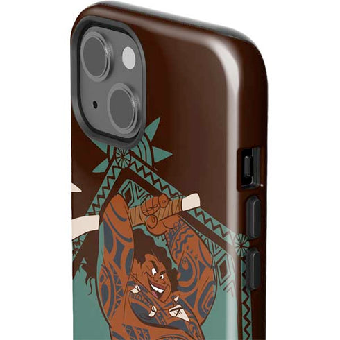 Disney Moana Maui Ready To Fight iPhone 15 Plus Impact Case