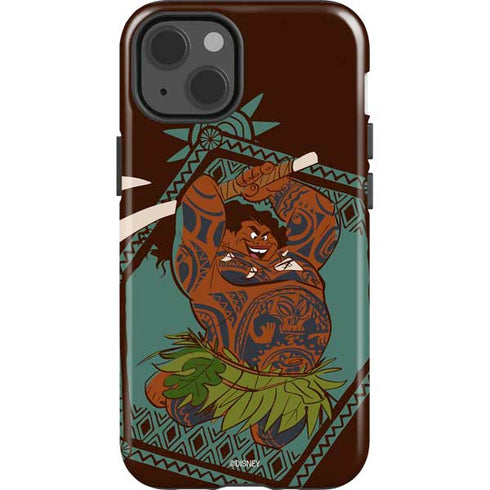 Disney Moana Maui Ready To Fight iPhone 15 Impact Case