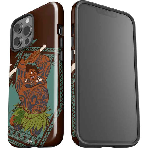 Disney Moana Maui Ready To Fight iPhone 15 Pro Max Impact Case
