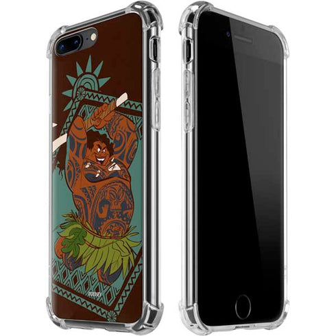 Disney Moana Maui Ready To Fight iPhone 7/8 Plus Clear Case
