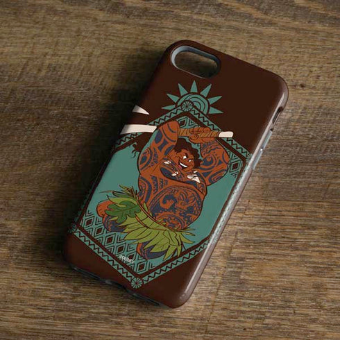 Disney Moana Maui Ready To Fight iPhone 7 Pro Case