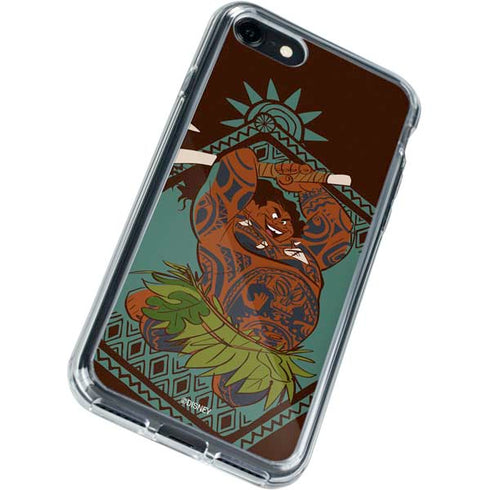 Disney Moana Maui Ready To Fight iPhone SE (2nd & 3rd Gen) Clear Case