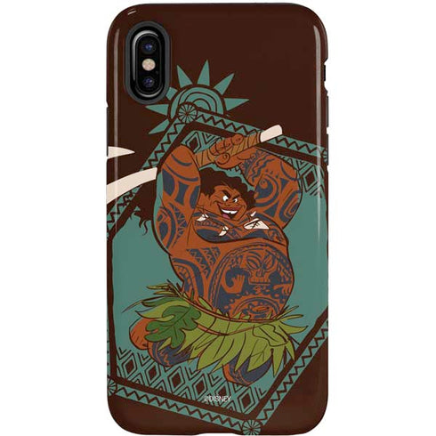 Disney Moana Maui Ready To Fight iPhone X Pro Case