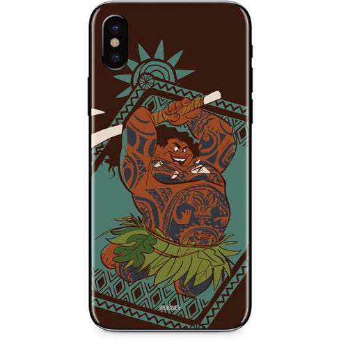 Disney Moana Maui Ready To Fight iPhone X Skin