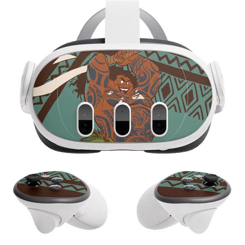 Disney Moana Maui Ready To Fight Meta Quest 3 Skin