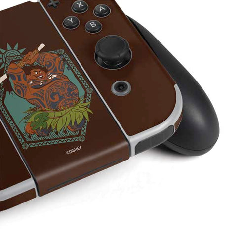 Disney Moana Maui Ready To Fight Nintendo Switch OLED (2021) Skin