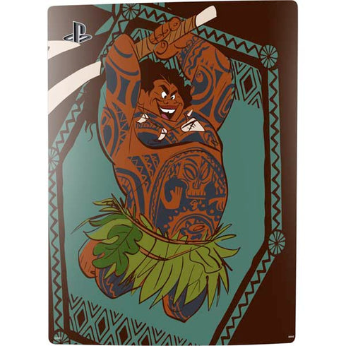 Disney Moana Maui Ready To Fight PS5 Console Skin
