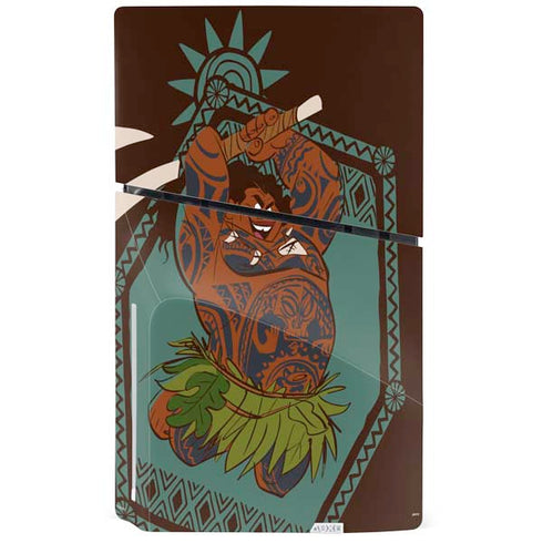 Disney Moana Maui Ready To Fight PS5 Slim Disk Console Skin