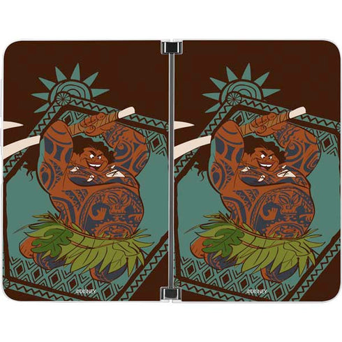 Disney Moana Maui Ready To Fight Surface Duo Skin
