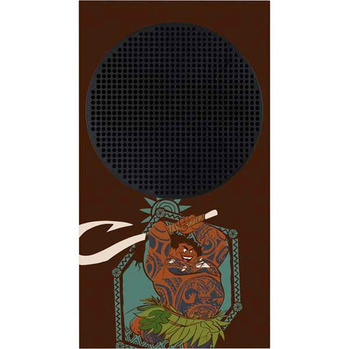 Disney Moana Maui Ready To Fight Xbox Series S Console Skin