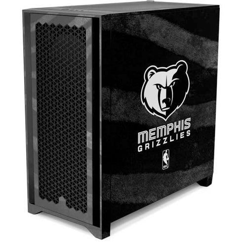 NBA Memphis Grizzlies Black Animal Print Corsair 4000D Tempered Glass Mid-Tower ATX Case Skin