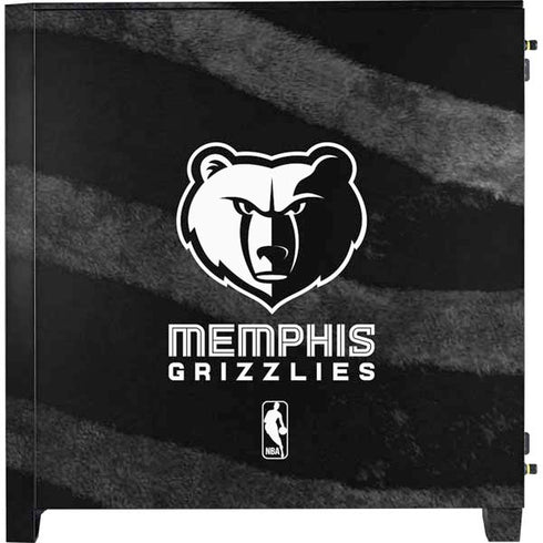 NBA Memphis Grizzlies Black Animal Print Corsair 4000D Tempered Glass Mid-Tower ATX Case Skin