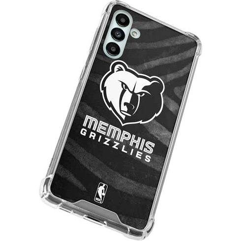 NBA Memphis Grizzlies Black Animal Print Galaxy A13 5G Clear Case