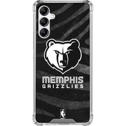 NBA Memphis Grizzlies Black Animal Print Galaxy A14 5G Clear Case
