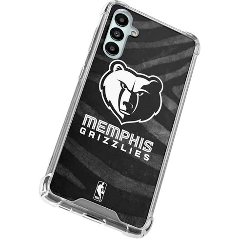 NBA Memphis Grizzlies Black Animal Print Galaxy A14 5G Clear Case