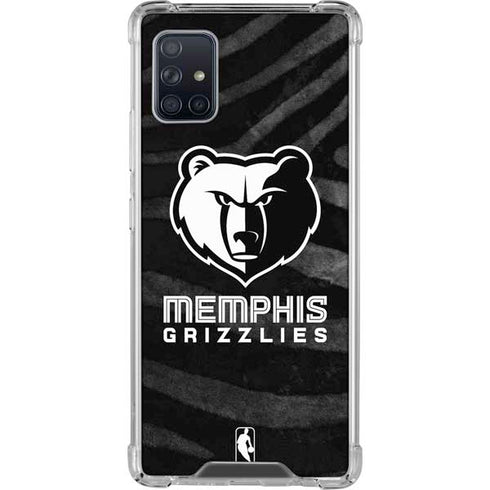 NBA Memphis Grizzlies Black Animal Print Galaxy A51 5G Clear Case
