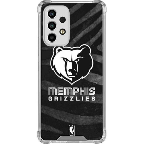 NBA Memphis Grizzlies Black Animal Print Galaxy A53 5G Clear Case