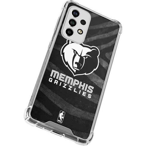 NBA Memphis Grizzlies Black Animal Print Galaxy A53 5G Clear Case