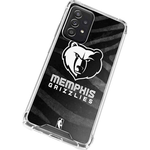 NBA Memphis Grizzlies Black Animal Print Galaxy A72 5G Clear Case