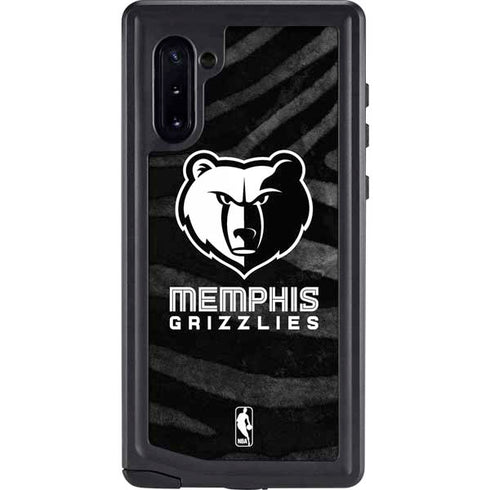 NBA Memphis Grizzlies Black Animal Print Galaxy Note 10 Waterproof Case