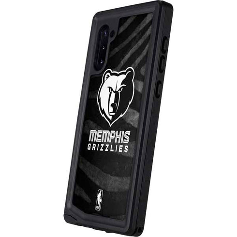 NBA Memphis Grizzlies Black Animal Print Galaxy Note 10 Waterproof Case