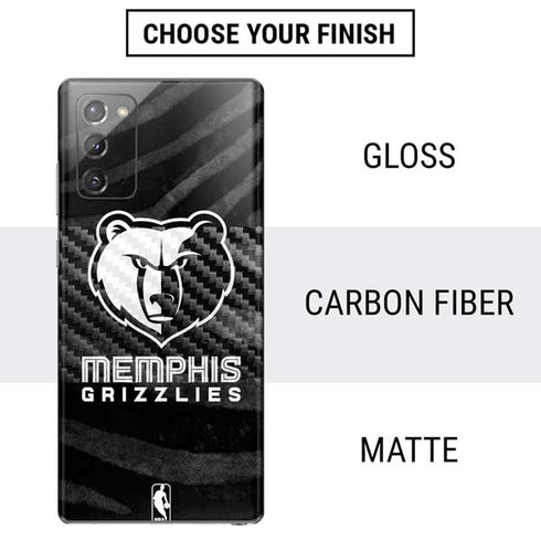 NBA Memphis Grizzlies Black Animal Print Galaxy Note20 5G Skin