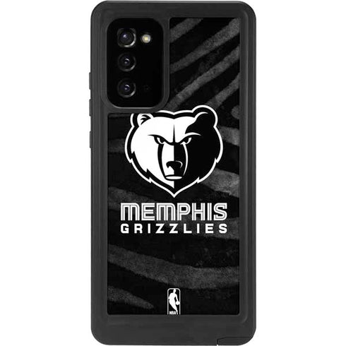 NBA Memphis Grizzlies Black Animal Print Galaxy Note20 5G Waterproof Case