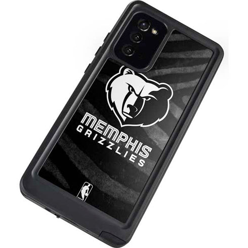 NBA Memphis Grizzlies Black Animal Print Galaxy Note20 5G Waterproof Case