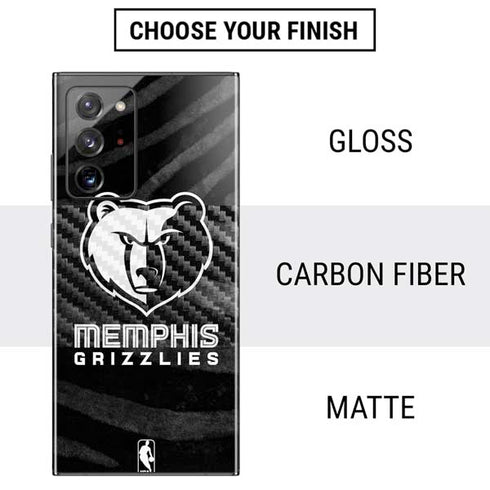 NBA Memphis Grizzlies Black Animal Print Galaxy Note20 Ultra 5G Skin