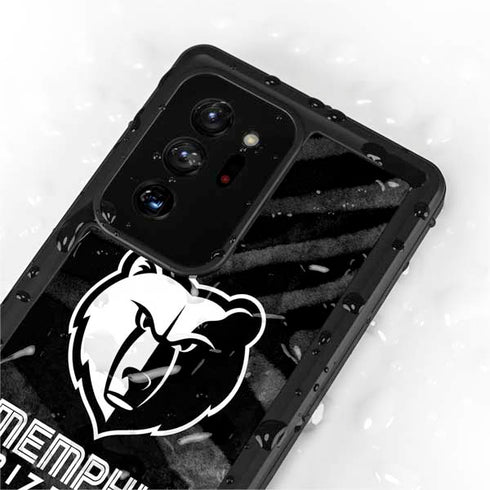 NBA Memphis Grizzlies Black Animal Print Galaxy Note20 Ultra 5G Waterproof Case