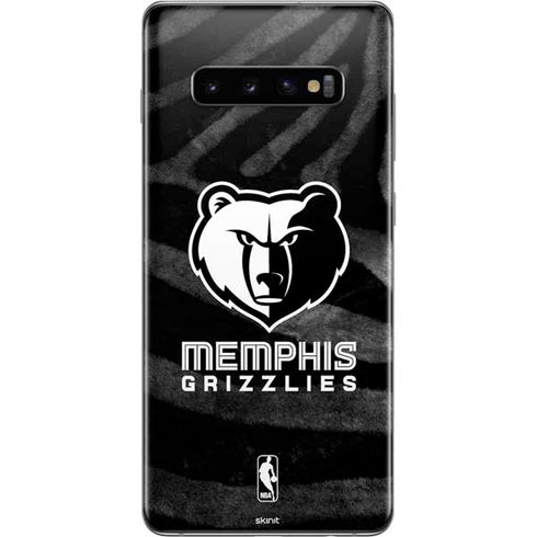NBA Memphis Grizzlies Black Animal Print Galaxy S10 Plus Skin