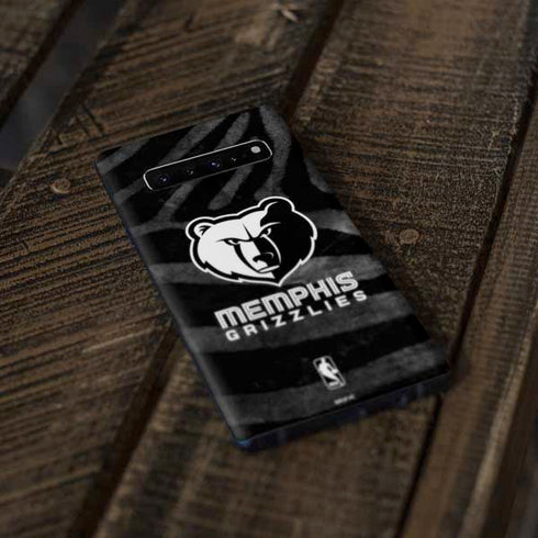 NBA Memphis Grizzlies Black Animal Print Galaxy S10 Skin