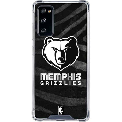 NBA Memphis Grizzlies Black Animal Print Galaxy S20 FE Clear Case