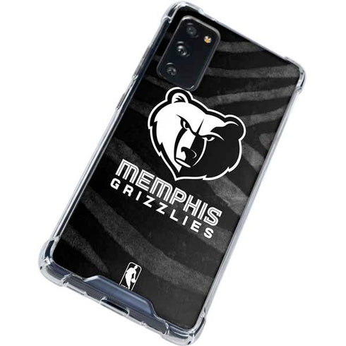 NBA Memphis Grizzlies Black Animal Print Galaxy S20 FE Clear Case