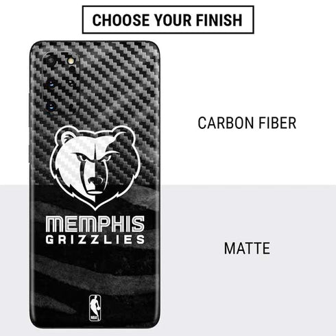 NBA Memphis Grizzlies Black Animal Print Galaxy S20 Plus Skin