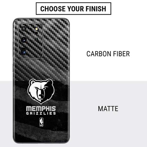 NBA Memphis Grizzlies Black Animal Print Galaxy S20 Ultra 5G Skin